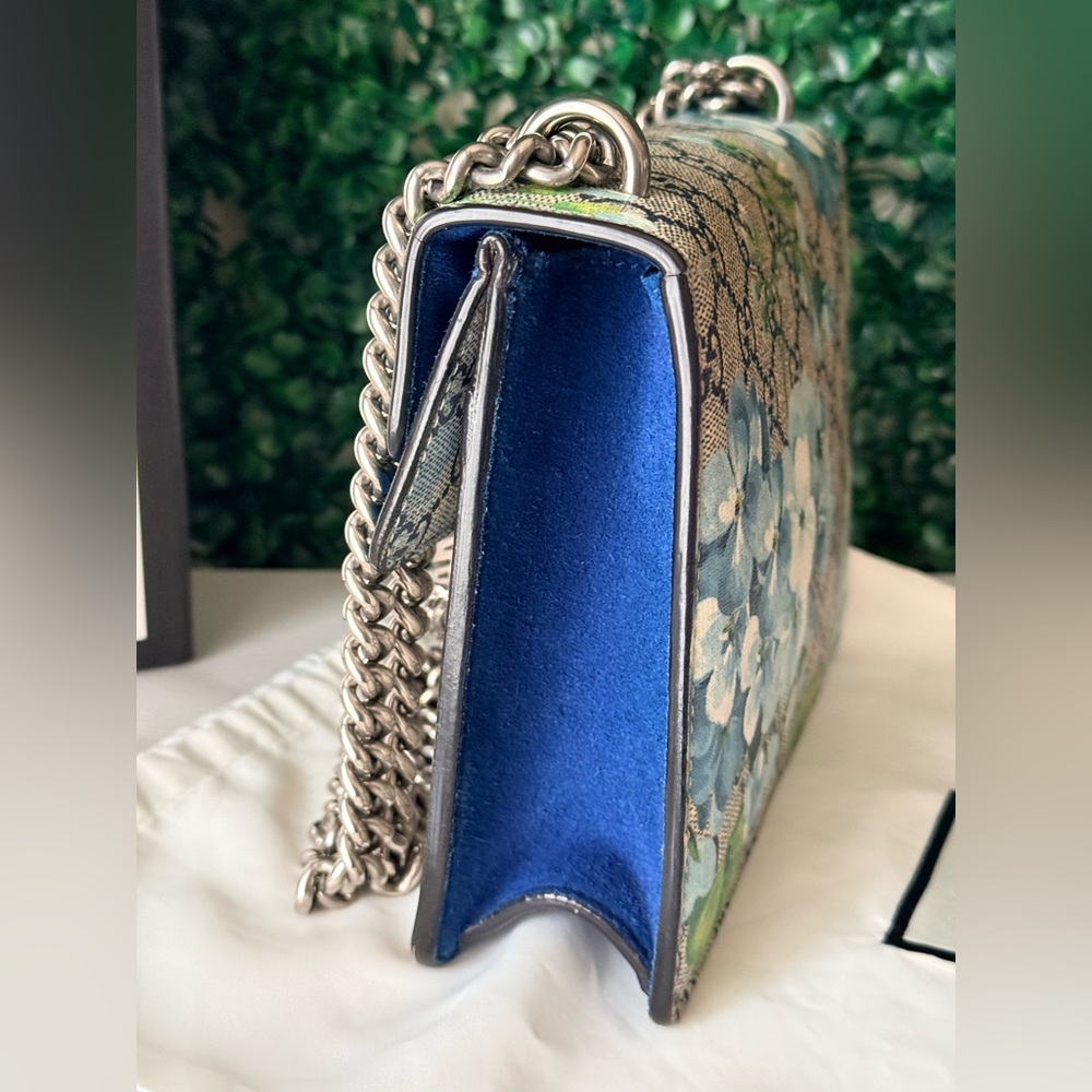 100% Authentic Gucci Blue Floral GG Supreme Bag - Picture 5 of 12